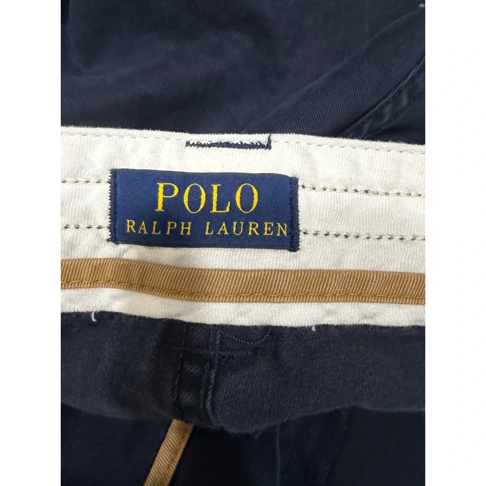 poli ralph lauren navy chino cargo‎ shorts 40